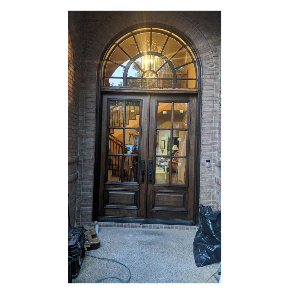 6 ft. x 8 ft. Exterior Mahogany Prehung Double Door 6 Lite