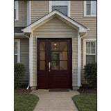 4/5x6/8 Exterior Mahogany Door with 6 Lites Without Trim and One Sidelight