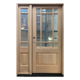 4/5x6/8 Prairie Style Exterior Wood Door with 1 Sidelite