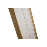 6 ft. x 6 ft. 8 in. White Shaker 2-Panel Solid Core Primed MDF Prehung Interior French Door