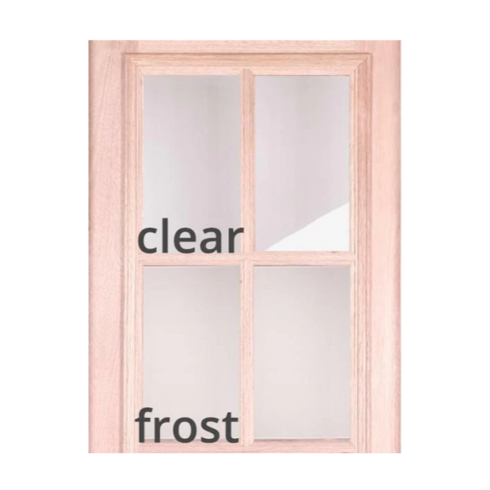 53 in x 80 in Exterior Mahogany Door | 1 Lite with Left Sidelight