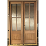 5/0x8/0 Exterior Mahogany Prehung Double Door | 4 Lite