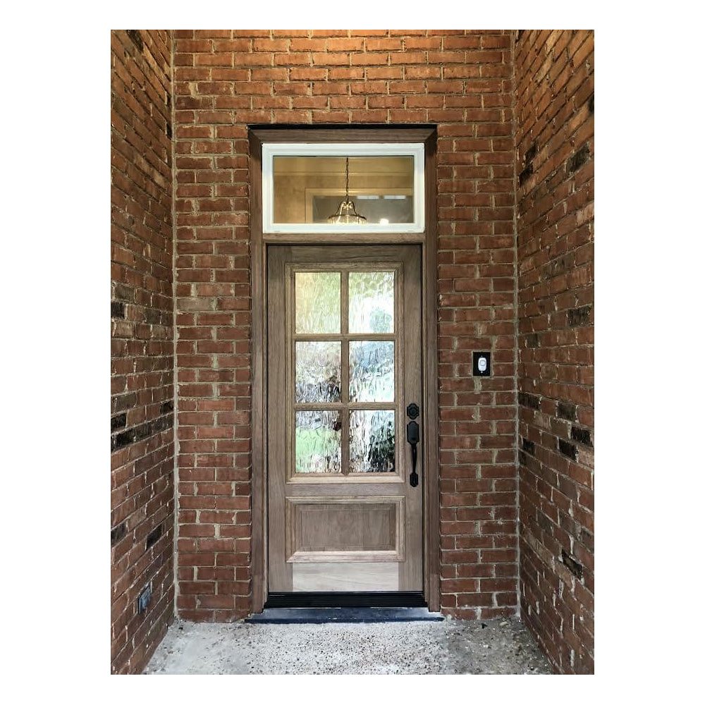 3 ft. x 6 ft. 8 in. Mahogany Prehung Front Door with 6 Lites