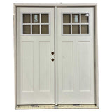 5/6x6/8 Craftsman 6 Lite Double Prehung Fiberglass Primed Door