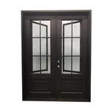6ft. x 8ft. 6 Lite Double Wrought Iron Door