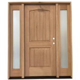 5/9x6/8 Exterior Mahogany Door | Two Panel with Sidelights