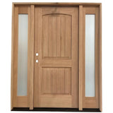 5/9x6/8 Exterior Mahogany Door | Two Panel with Sidelights