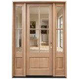 5/9x8/0 Exterior Mahogany Door 4 Lite with Sidelights