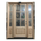 5/9x8/0 Exterior Mahogany Door 6 Lite with Sidelights with Panolock Multipoint Set
