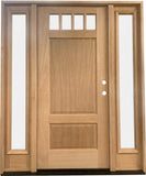 5/9x6/8 Exterior Mahogany Prehung Door | 1/7 4 Lite Glass with Sidelights