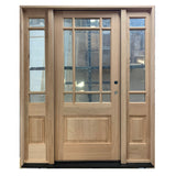 5 ft. 9 in. x 6 ft. 8 in.  Exterior Mahogany 9 Lite Marginal Prairie Door with Sidelites