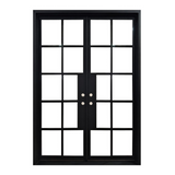 6/0x8/0 10 Lite French Exterior Wrought Iron Prehung Door