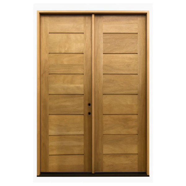 【５冊】Distinction 6/0 x 8/0 Exterior Mahogany 8-Panel Prehung Double Door without