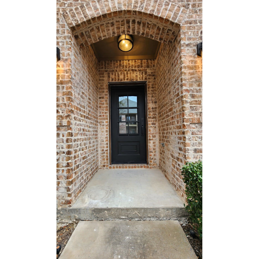 3 ft. x 6 ft. 8 in. 6 Lite Exterior Wrought Iron Door