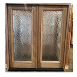 6 ft. x 6 ft. 8 in. Exterior Double Mahogany Full Glass Door