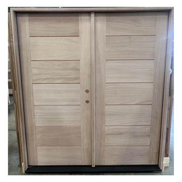 6 ft. x 6 ft. 8 in. Exterior Mahogany Door 7 panel
