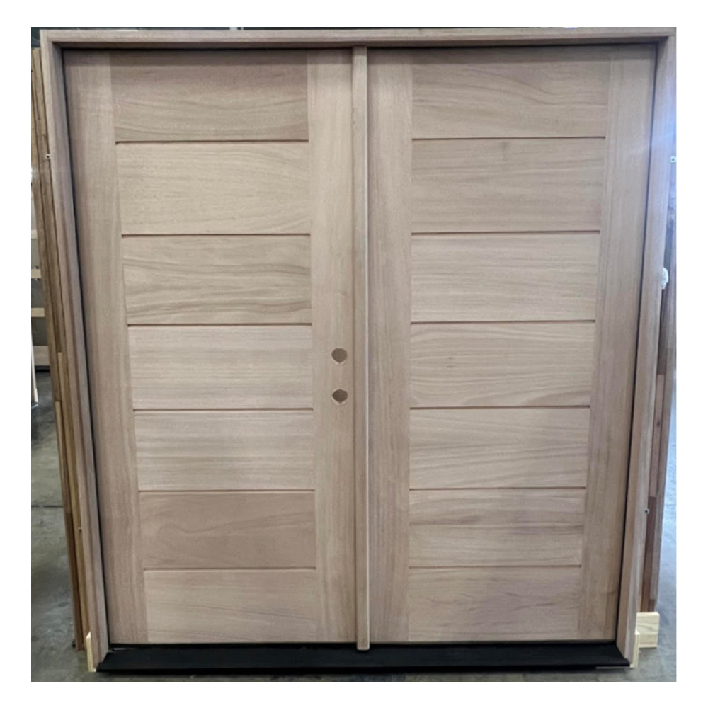 6 ft. x 6 ft. 8 in. Exterior Mahogany Door 7 panel