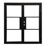 6 ft. x 6 ft. 8 in. French Exterior Wrought Iron Prehung Door