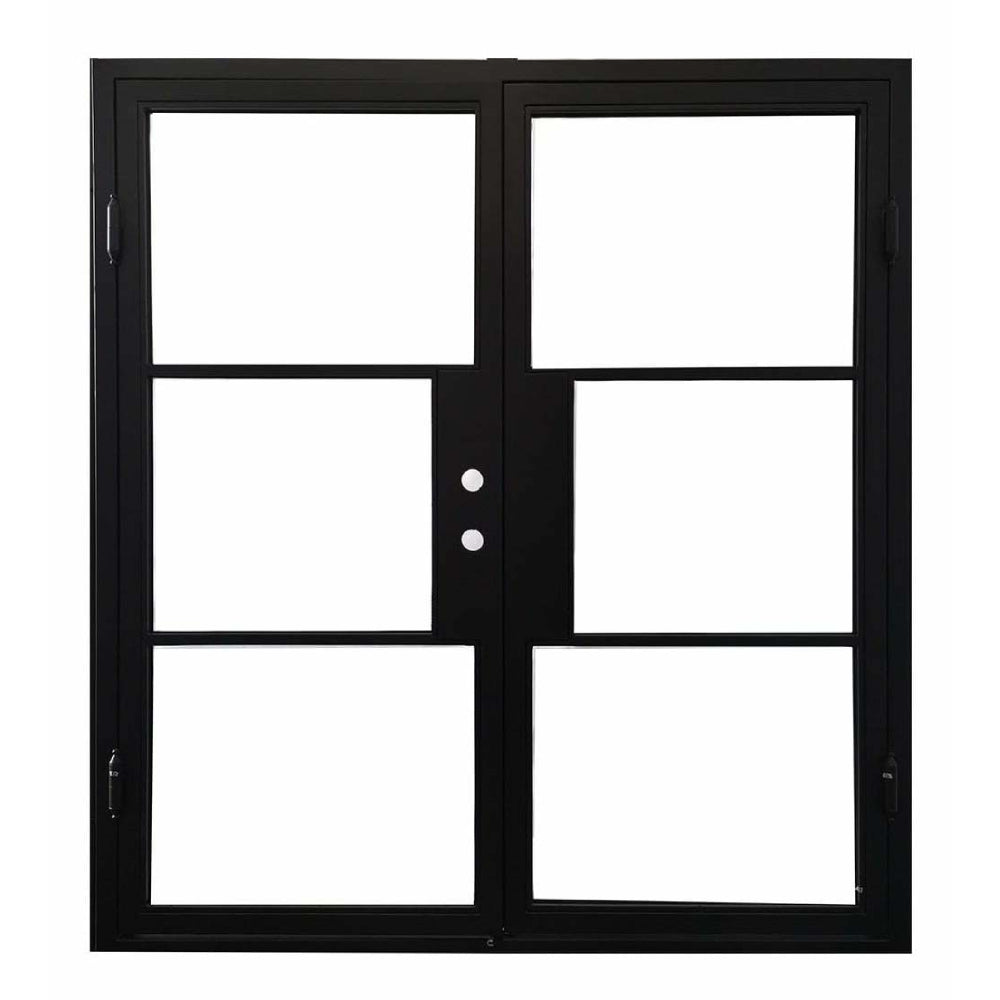 6 ft. x 6 ft. 8 in. French Exterior Wrought Iron Prehung Door