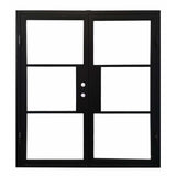 6 ft. x 6 ft. 8 in. French Exterior Wrought Iron Prehung Door