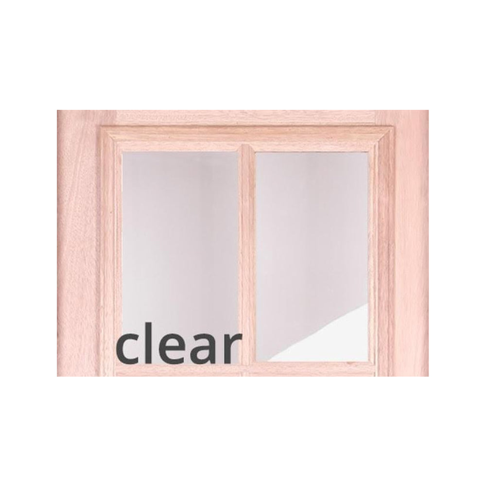 6 ft. x 6ft 8 in Exterior Mahogany Prehung Double Door | Horizontal 1 Line