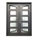 6 ft. x 8 ft. Exterior 5 Lite Wrought Iron Prehung Door