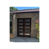 6 ft. x 8 ft. Exterior Mahogany Prehung Double Door with 5 Lites