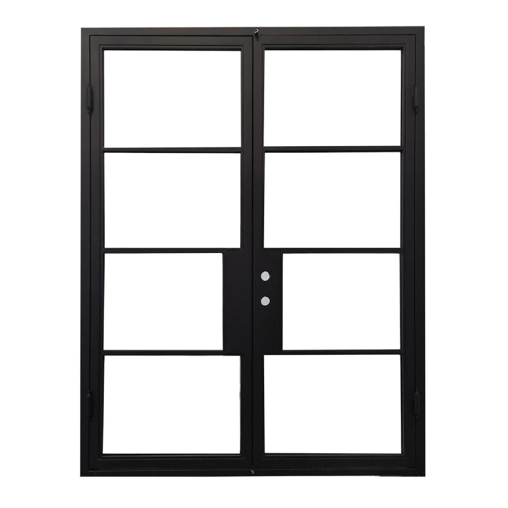 6 ft. x 8 ft. French Exterior Wrought Iron Prehung Door