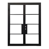 6 ft. x 8 ft. French Exterior Wrought Iron Prehung Door