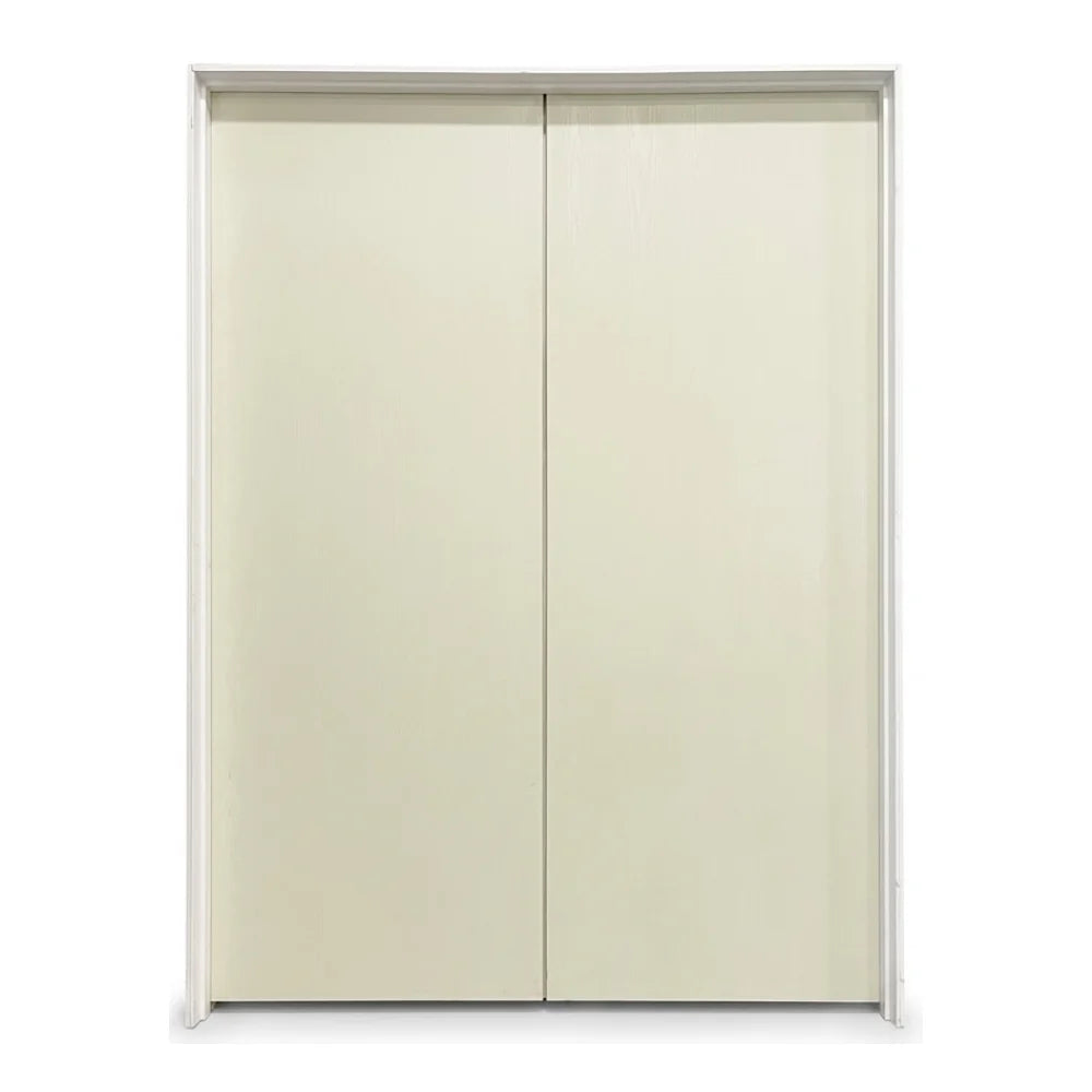 6 ft x 6 ft 8 in Flush Solid Core Primed Prehung Interior French Door