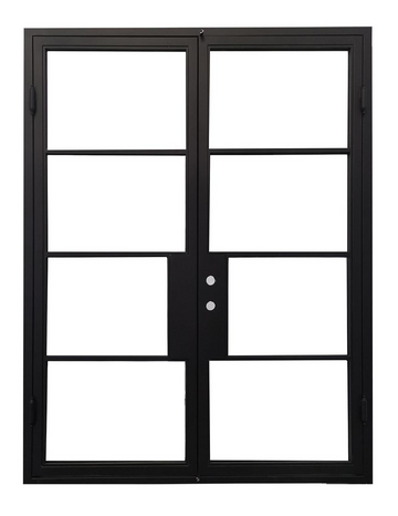 6 ft. x 8 ft. French Exterior Wrought Iron Prehung Door