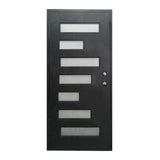 7 Lite 3 ft. x 6 ft. 8 in. Wrought Iron Prehung Front Door