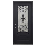 Puerta exterior de hierro forjado cuadrada Audrey de 3/6 x 8/0