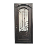 Bette 3 ft. x 8 ft. Single Wrought Iron Exterior Prehung Door