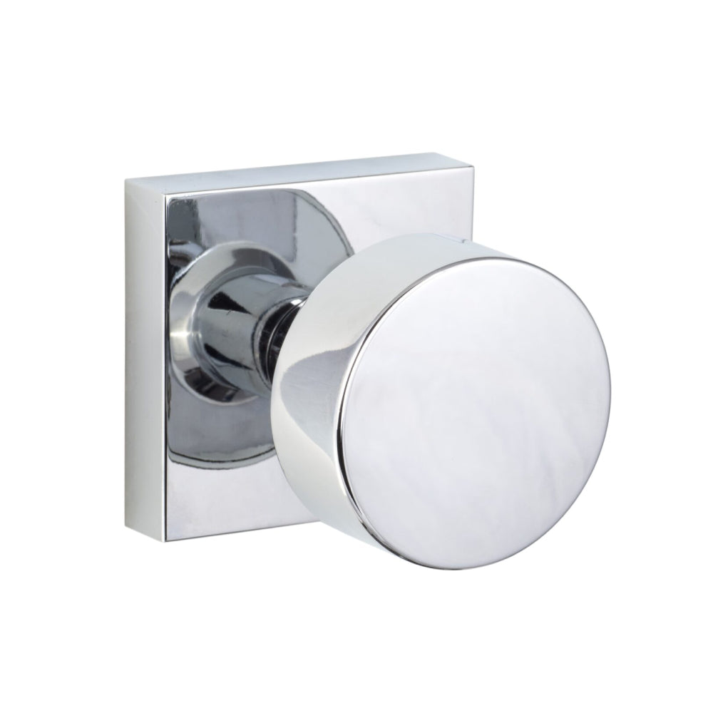 Zurich Square Knob - Polished Chrome