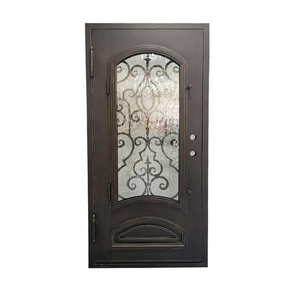 Cielo 3 ft. x 6 ft. 8 in. Bronze Exterior Wrought Iron Prehung Single Door