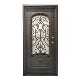 Cielo 3 ft. x 6 ft. 8 in. Bronze Exterior Wrought Iron Prehung Single Door