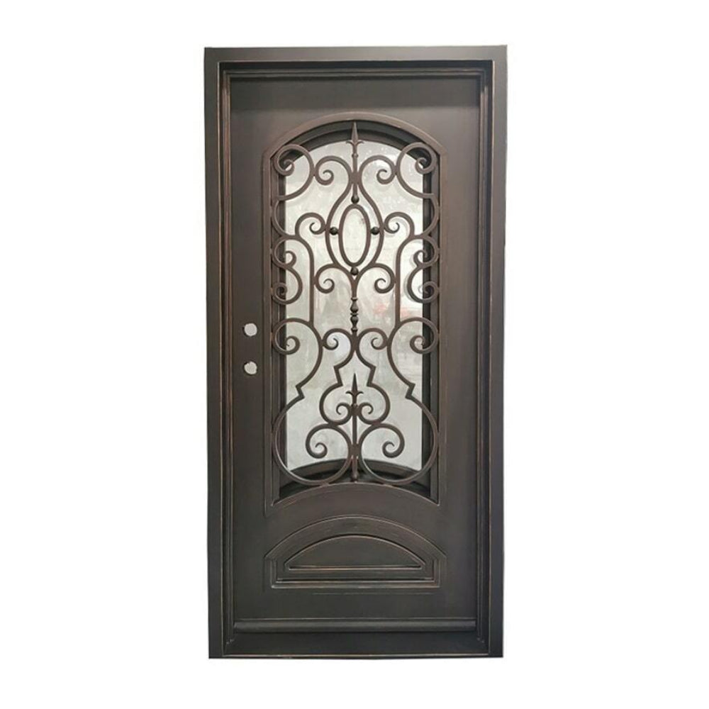 Cielo 3 ft. x 6 ft. 8 in. Bronze Exterior Wrought Iron Prehung Single Door