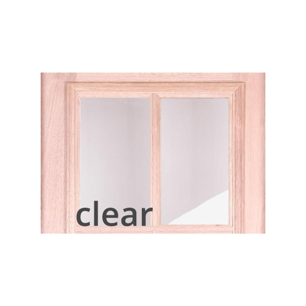 6 ft. x 6 ft. 8 in. Mahogany Prehung Front Double Door 6 Lite