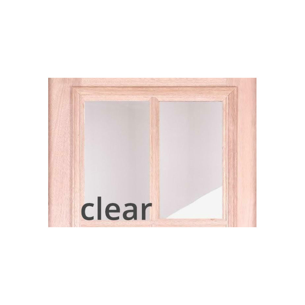 3 ft. x 6 ft. 8 in. Exterior Mahogany Door Slab 6 Lite with Moulding