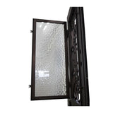 Puerta de entrada precolgada de hierro forjado de 3 pies y 6 pulgadas x 8 pies de Dallas