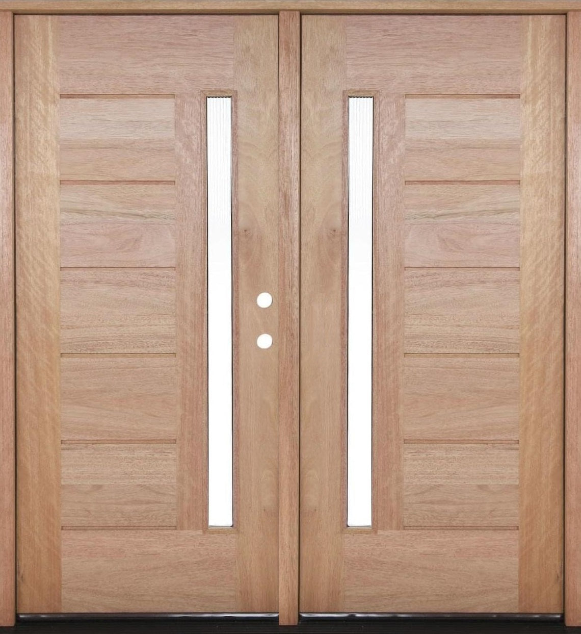 6 ft. x 6ft 8 in Exterior Mahogany Prehung Double Door | 1 Lite