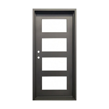 Frost 3 ft. x 6 ft. 8 in. 4 Lite Wrought Iron Prehung Front Door