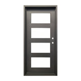 Frost 3 ft. x 6 ft. 8 in. 4 Lite Wrought Iron Prehung Front Door