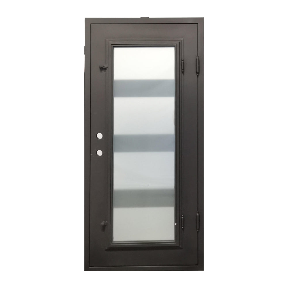 Frost 3 ft. x 6 ft. 8 in. 4 Lite Wrought Iron Prehung Front Door