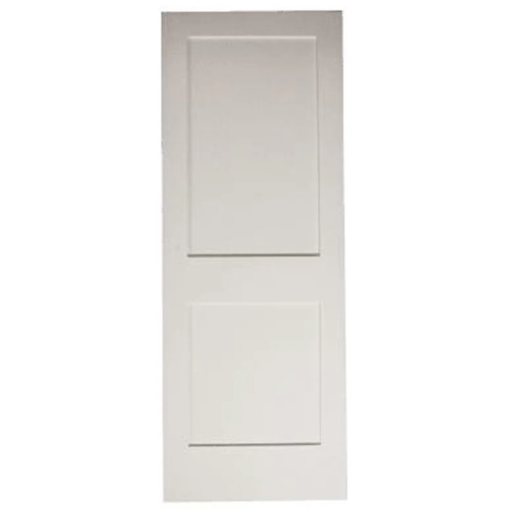 18 in x 80 in White Shaker 2-Panel Solid Core Primed MDF Interior Door Slab