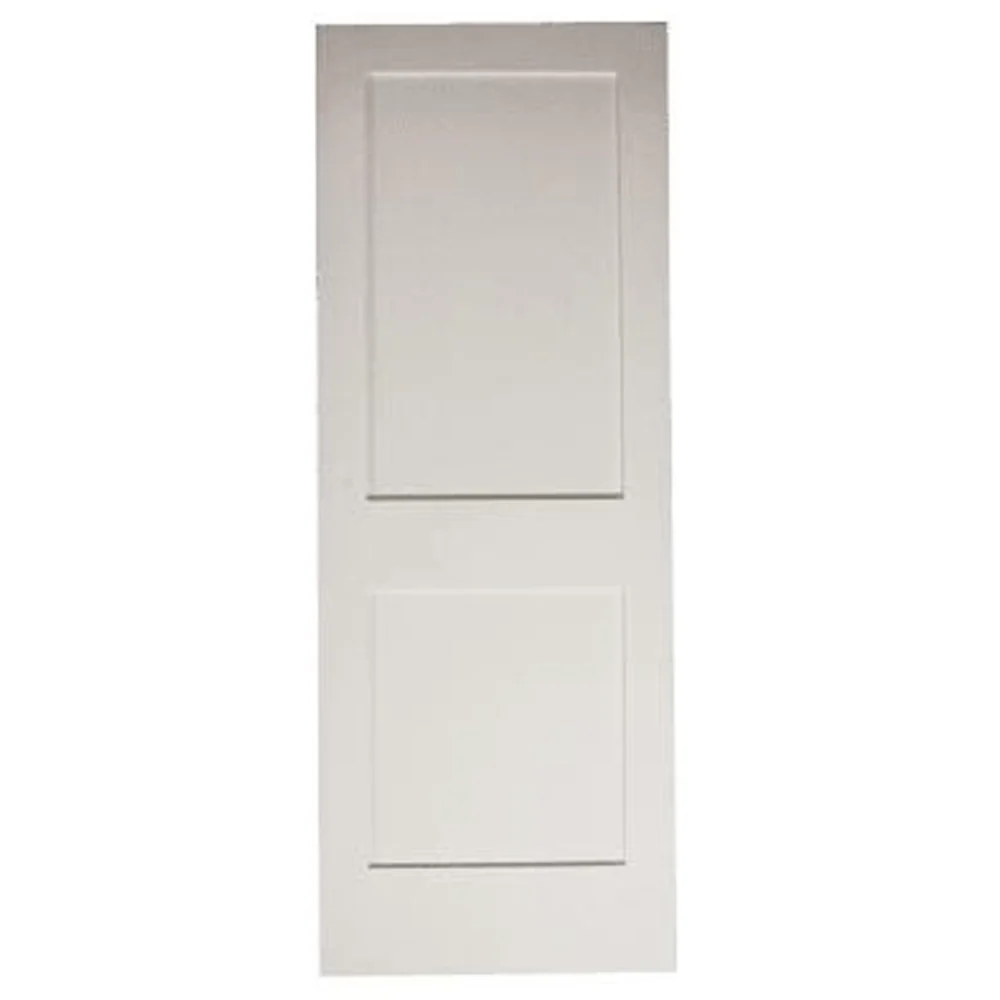 36 in x 80 in White Shaker 2-Panel Solid Core Primed MDF Interior Door Slab