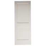 36 in x 80 in White Shaker 2-Panel Solid Core Primed MDF Interior Door Slab