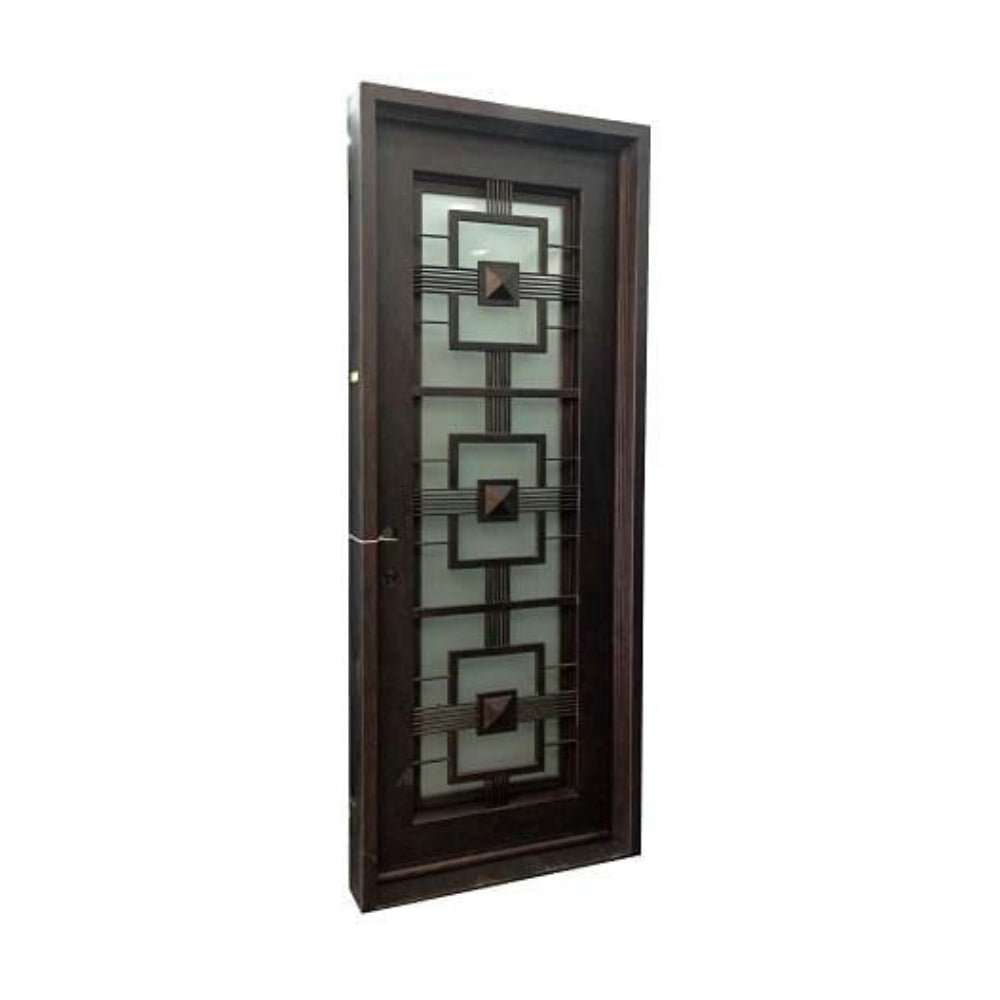 Malibu 3 ft. x 8 ft. Exterior Wrought Iron Prehung Single Door
