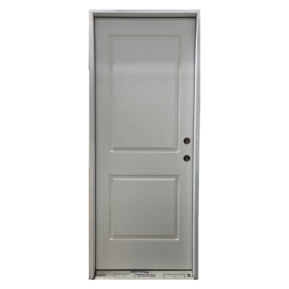 Masonite 2/8x6/8 Belleville Smooth Fiberglass 2 Panel Square Prehung Front Door